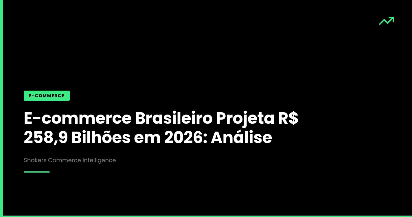 E-commerce Brasileiro Projeta R$ 258,9 Bilhões em 2026: Análise