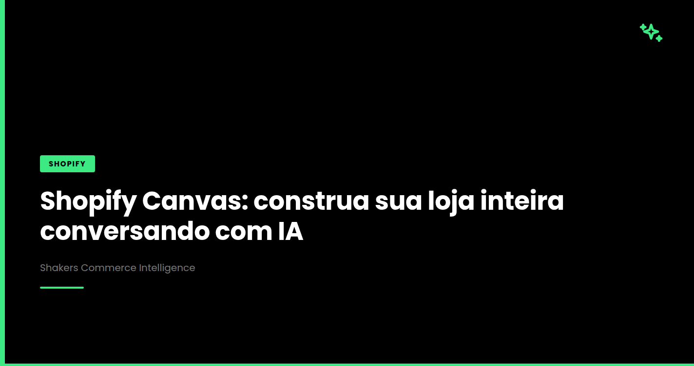 Shopify Canvas: construa sua loja inteira conversando com IA