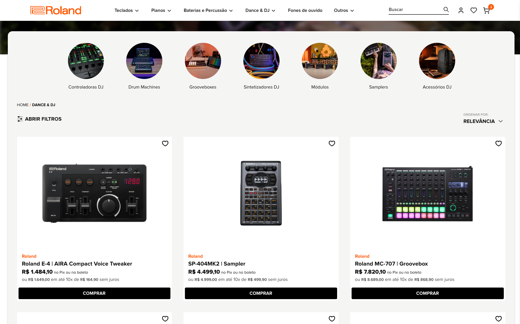 Roland & Boss site image